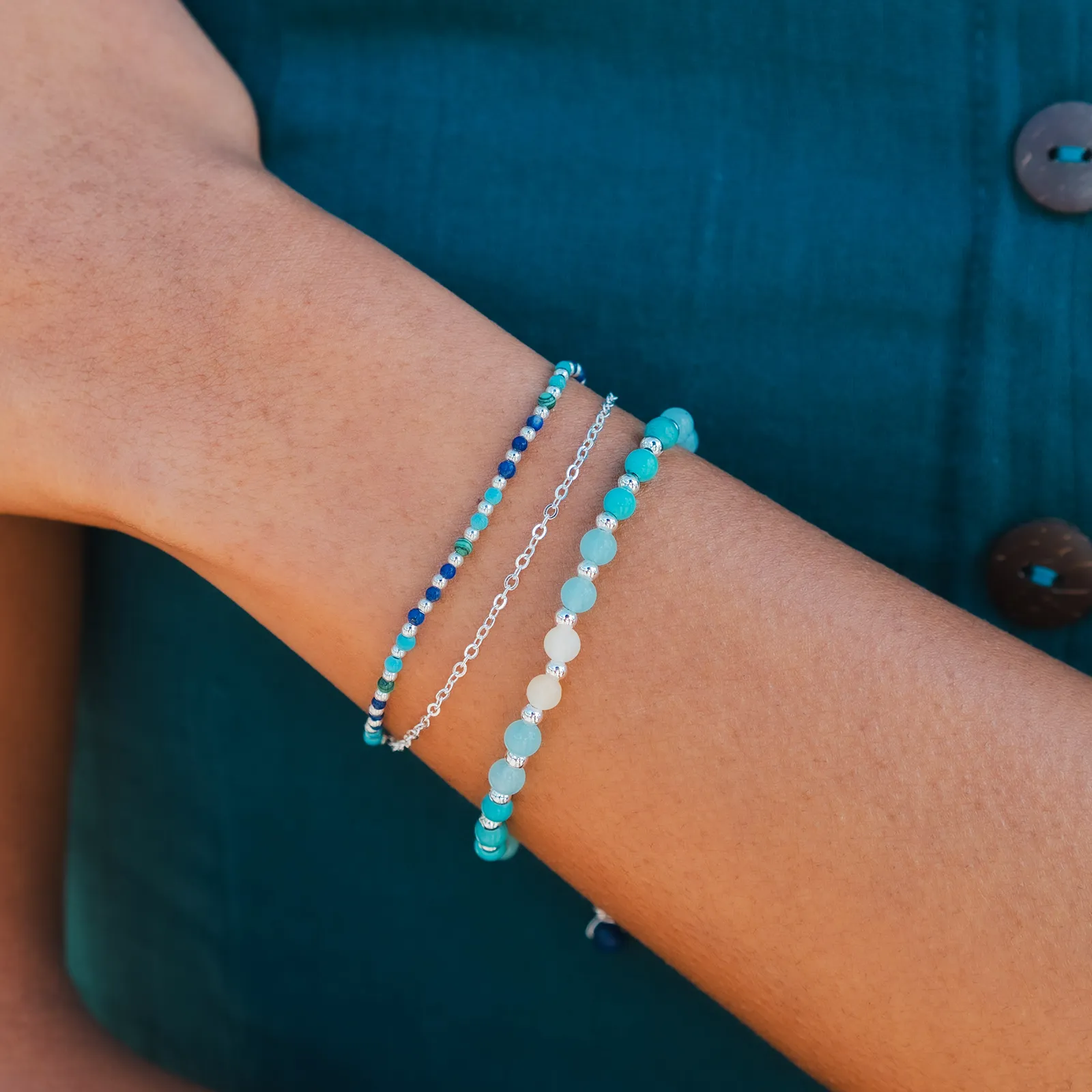 Anti-Anxiety   Healing 4mm Metal Accent Healing Bracelet