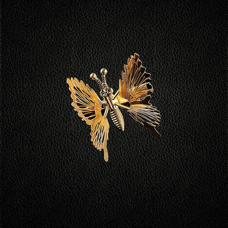 Antique Moving Butterfly Alloy Tassel Gold Women Hairpin