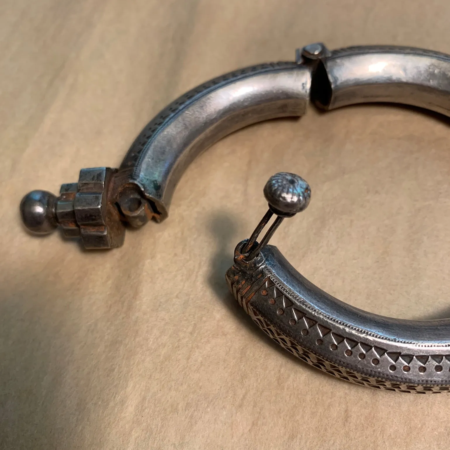 Antique Silver Bangle India