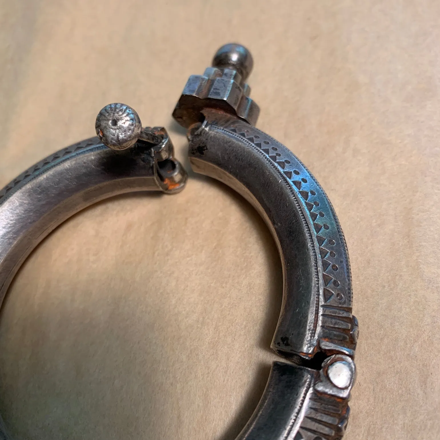 Antique Silver Bangle India