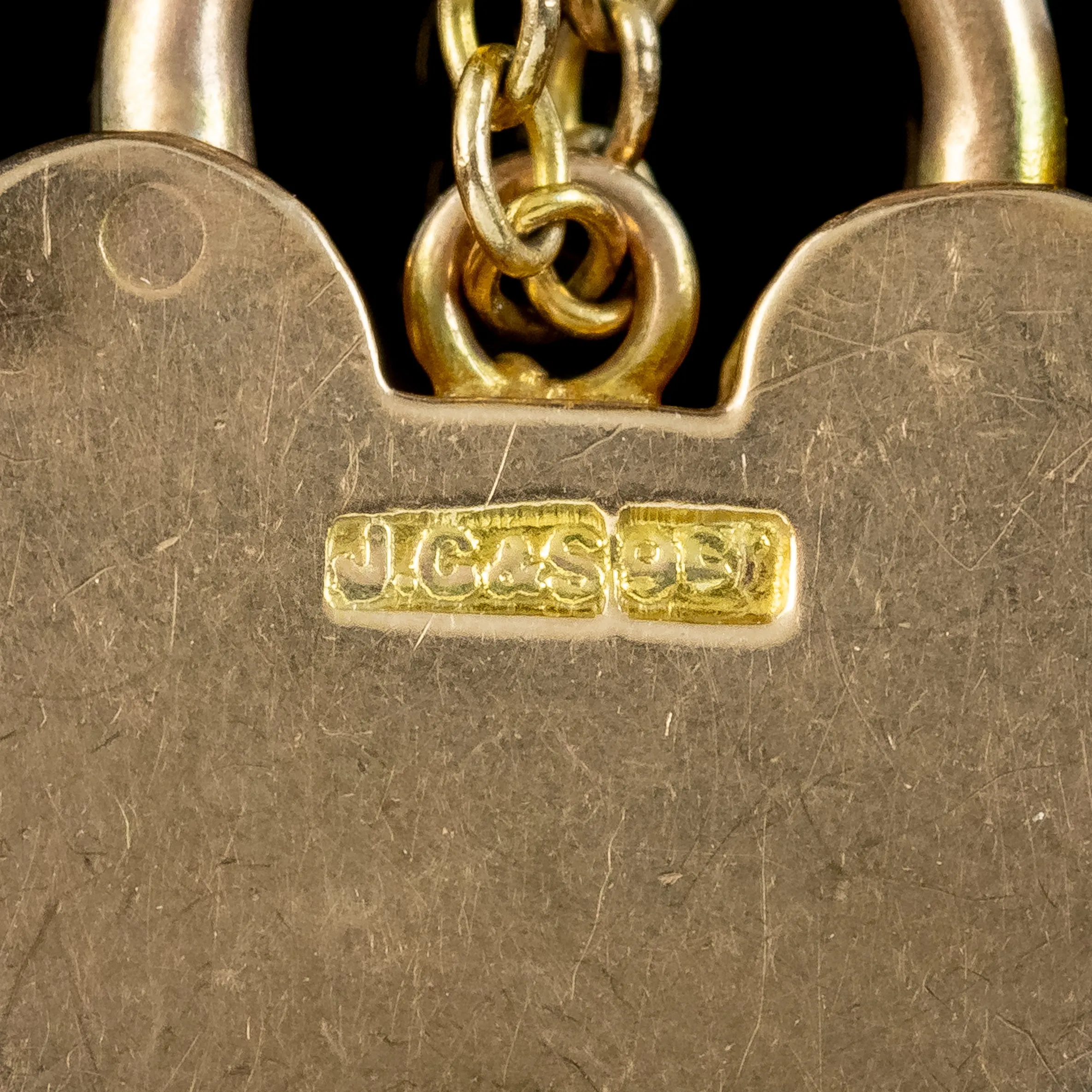 Antique Victorian Garnet Padlock Bracelet 9ct Gold 9.5ct Total