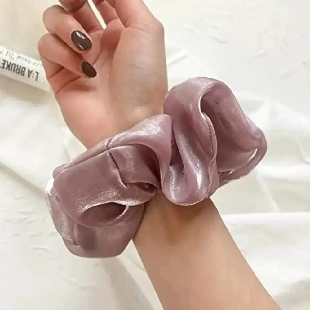 APSAMBR- 6PCS Bargain Promotion Sale Female Hair Accessories Satin Elegant Elastic Hair Rope Women Headdress Hair Rings