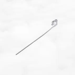 Auspicious Cloud Hair Stick Satin Silver