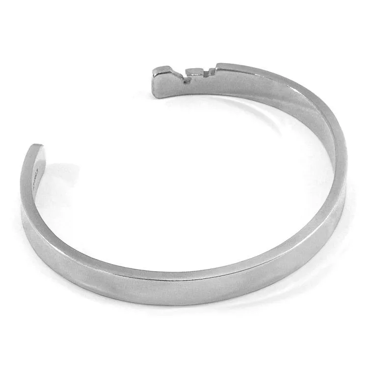 AXTON ANCHOR CUTOUT WAYFARER SILVER BANGLE