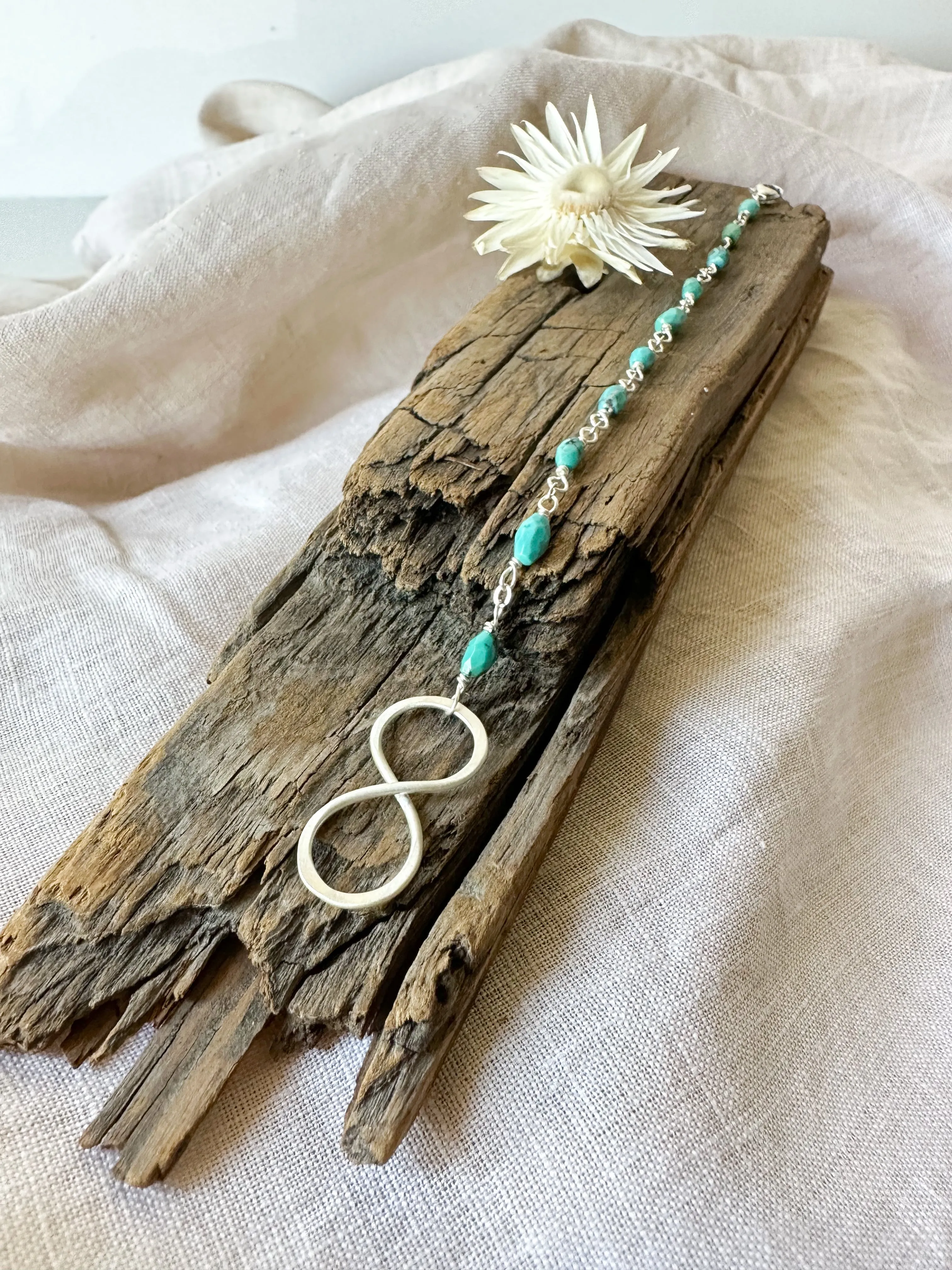 B2318 - sterling silver turquoise bracelet