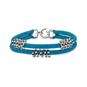 B454 StingHD Turquoise Black Diamond Pure Silver