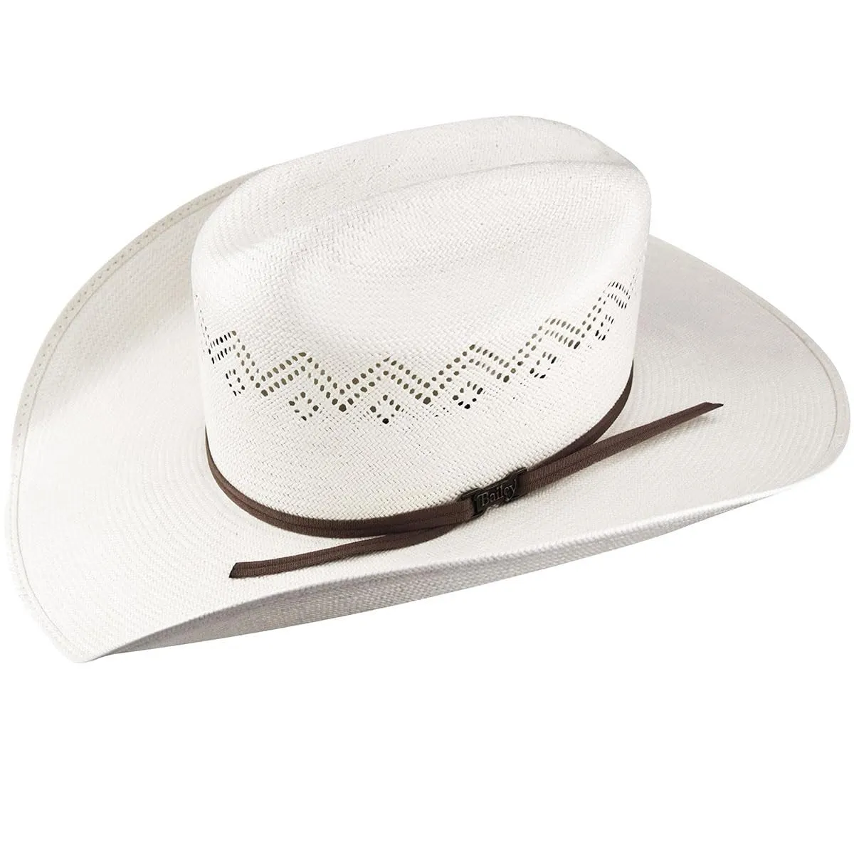 Bailey Western Indio 15X Straw Cowboy Hat, Ivory