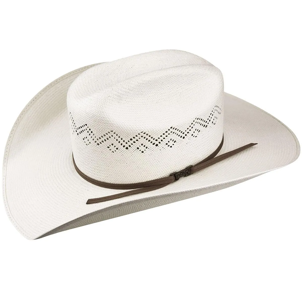 Bailey Western Indio 15X Straw Cowboy Hat, Ivory