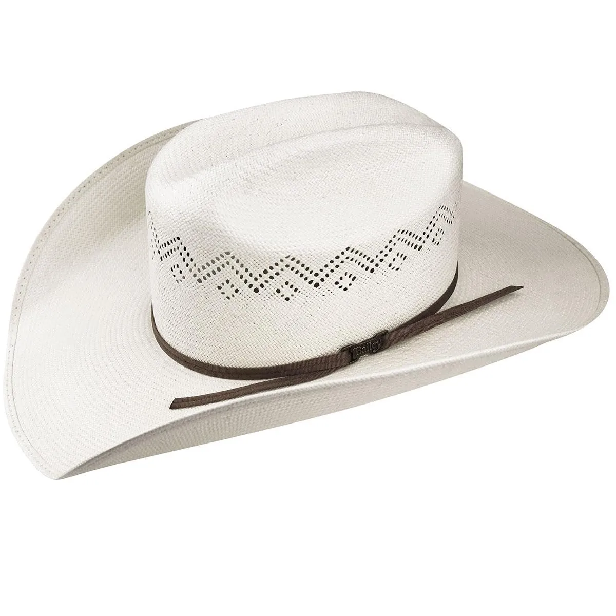 Bailey Western Indio 15X Straw Cowboy Hat, Ivory