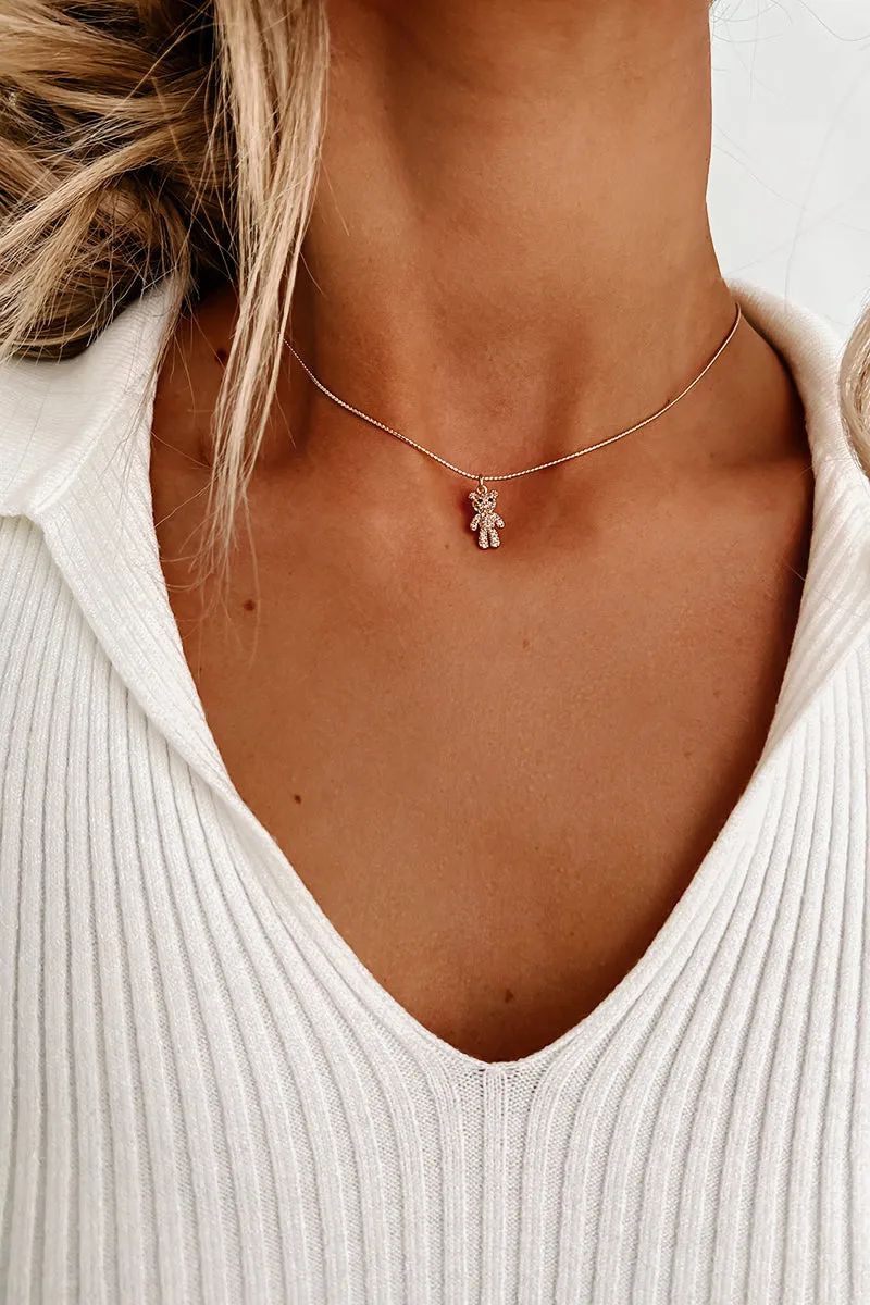 Beary Cute Choker Necklace (Gold)