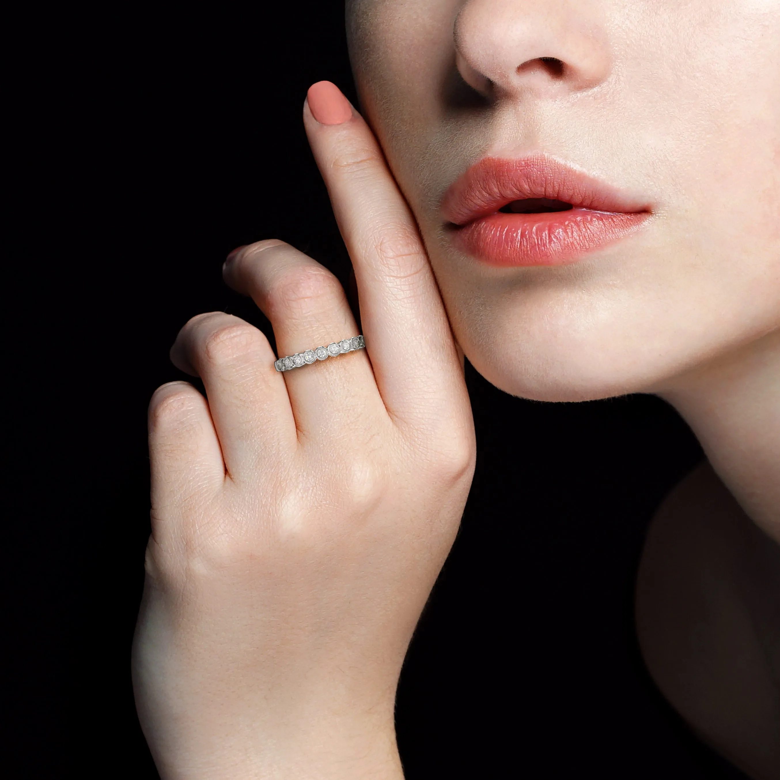 Bezel Set Diamond Band