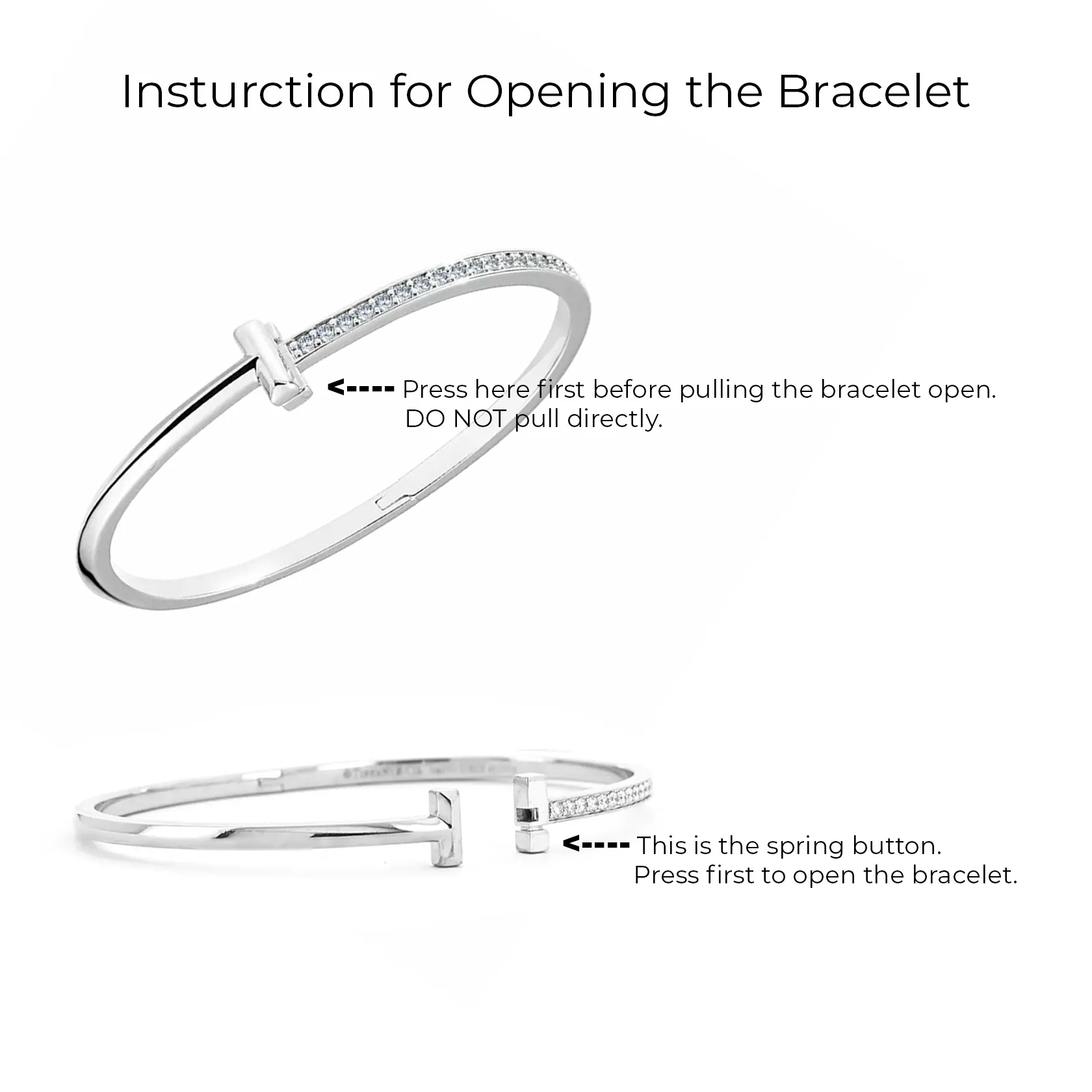 BG882W B.Tiff Unisson Bangle Bracelet