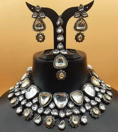 Big Kundan Dual Tonned Choker Set