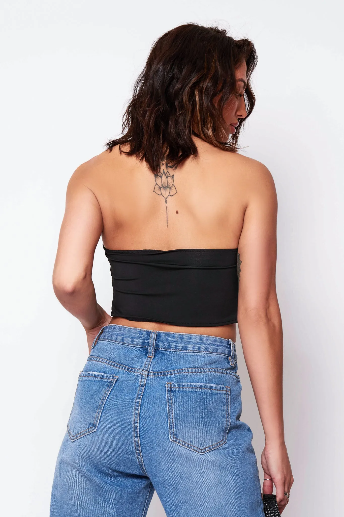 Black Choker Crop Top