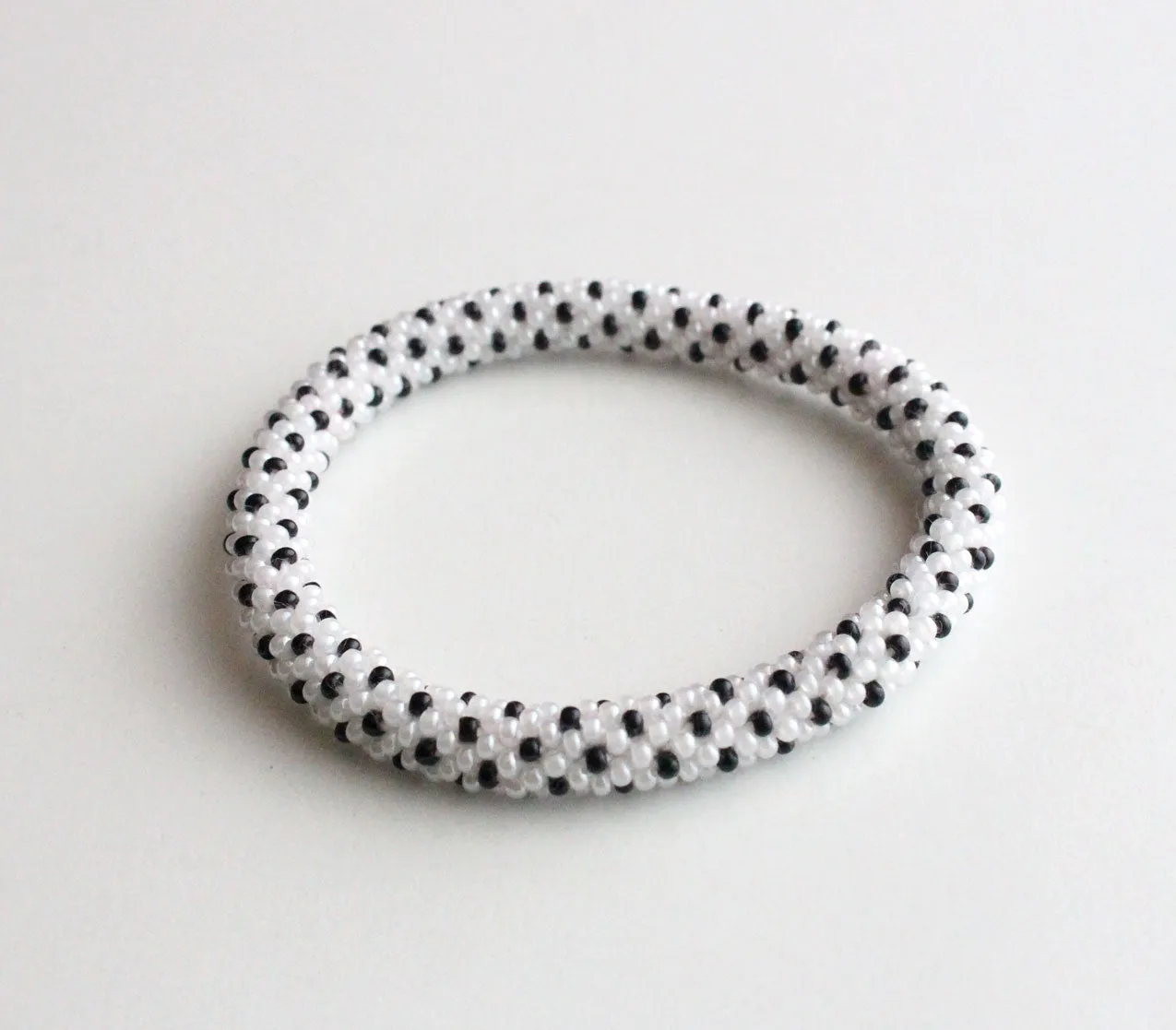 Black in White Roll Bracelet
