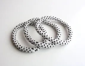 Black in White Roll Bracelet