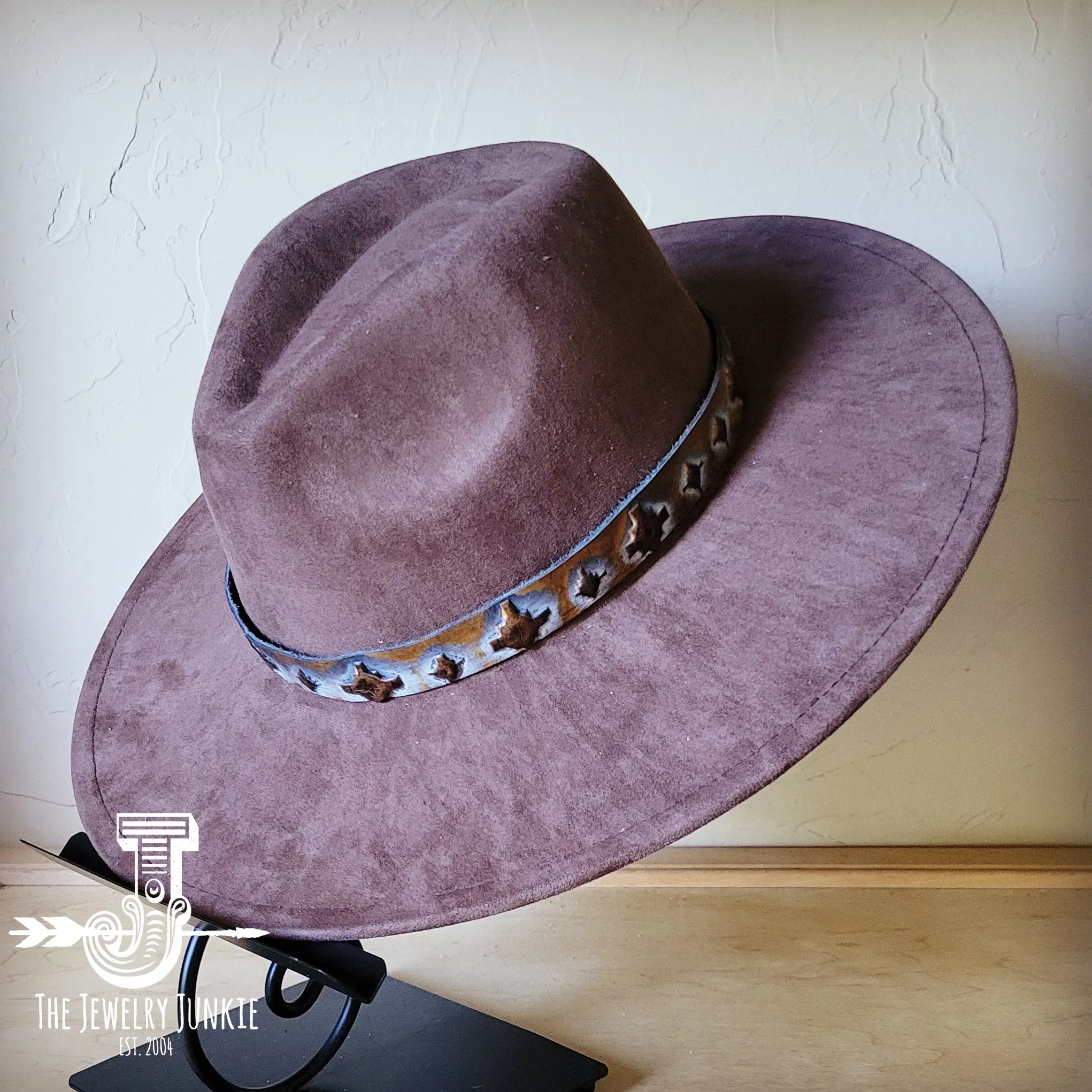 Blue Navajo Western Leather Band w/ Choice of Boho Hat 984x