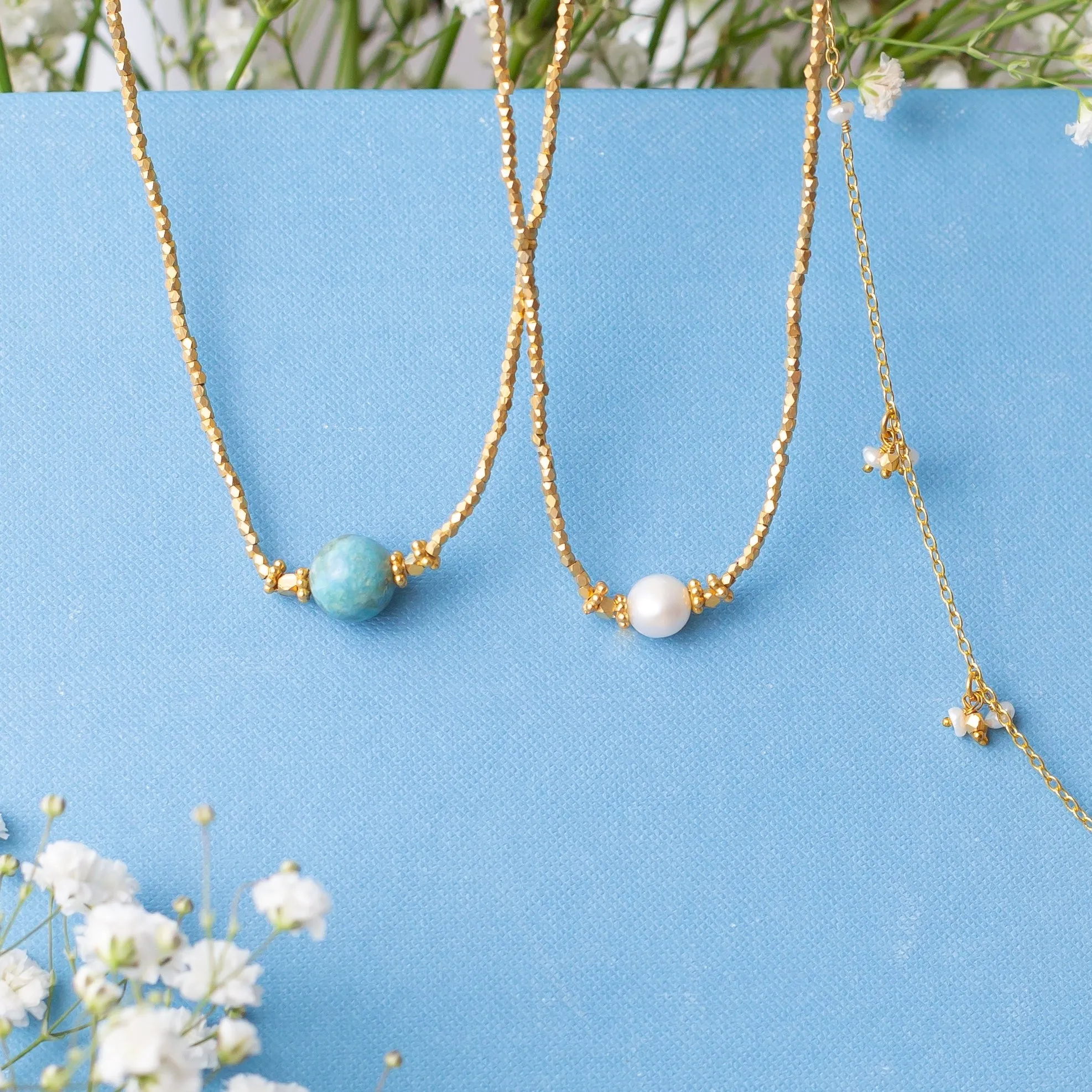 Bluebell Choker Necklace Freshwater Pearl