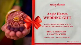 Book Now Wedding Gift Registry India Program with AngieHomes