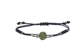 Bracelet Lady Bug White Gold Green Garnet & Diamonds