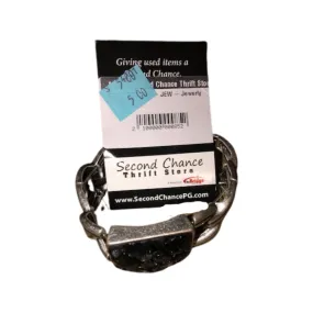 Bracelet- silver w/ black stone