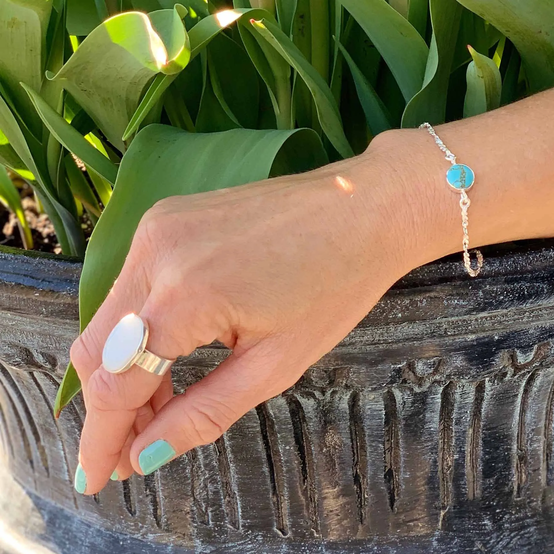 Bracelet with Turquoise Bauble
