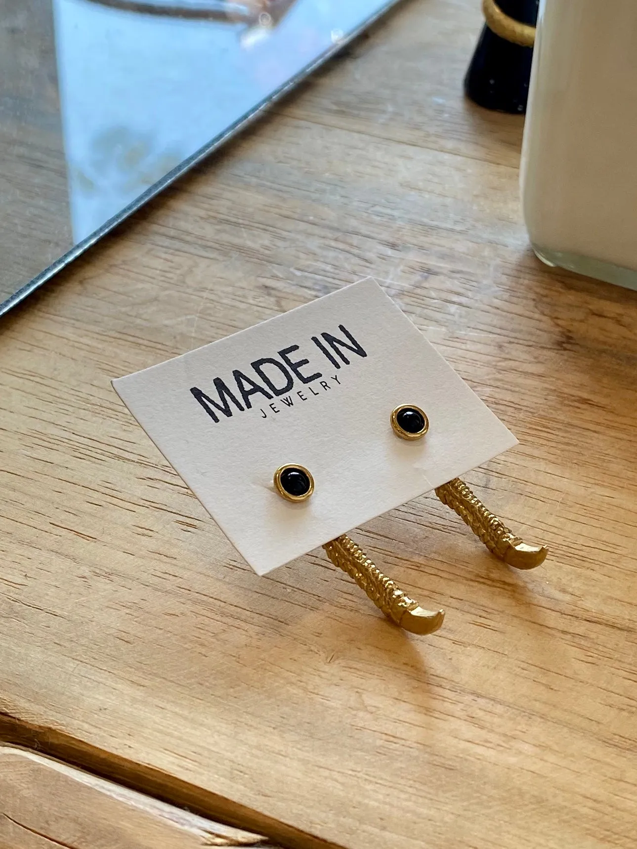 Brass Iguana Toes Earrings