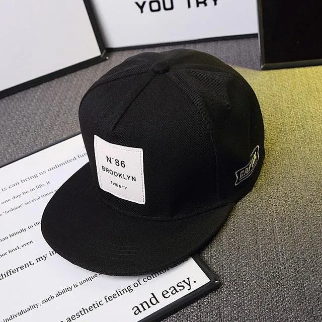 BROOKLYN Letters Solid Color Patch Baseball Cap