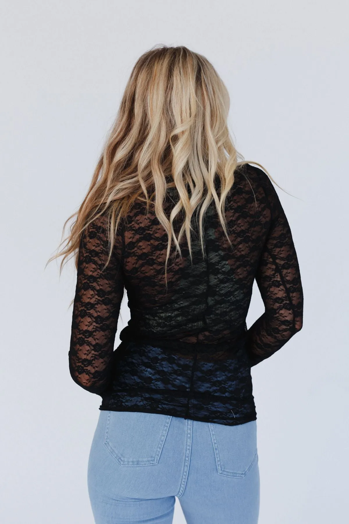 Call It Love Lace Top - Black