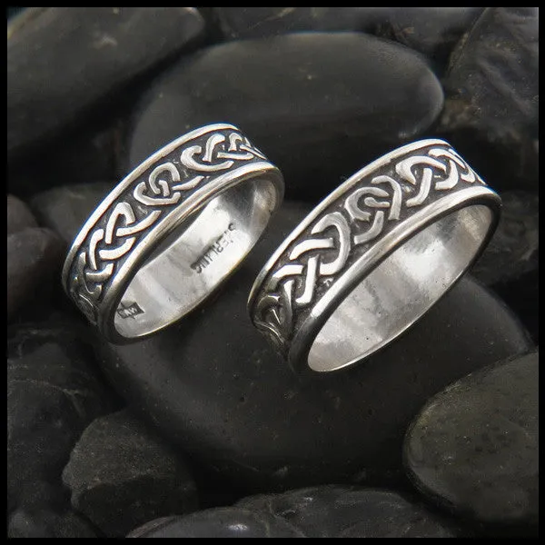 Celtic Heart Knot Band in Silver