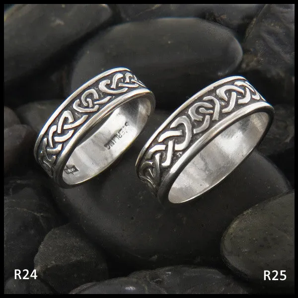 Celtic Heart Knot Band in Silver