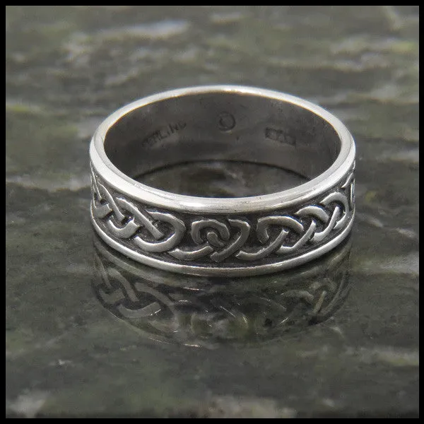 Celtic Heart Knot Band in Silver
