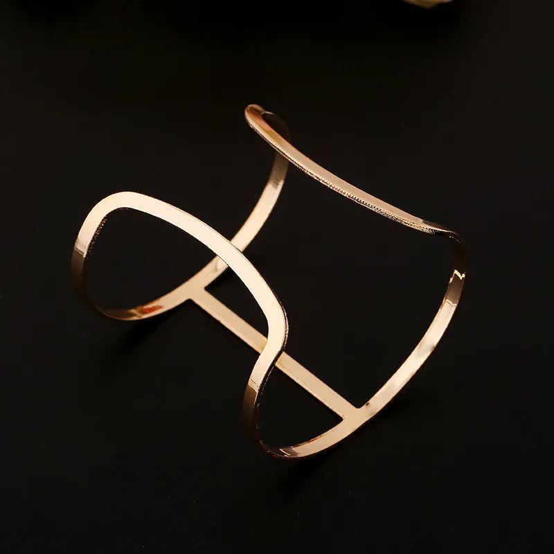Charm fashion steampunk silver plated 18k gold cuff bracelets bangles for women pulseiras sexy bracelet femme accessories