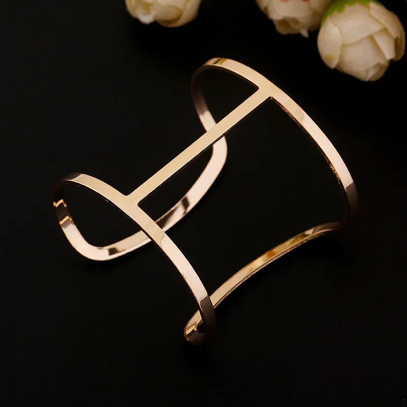 Charm fashion steampunk silver plated 18k gold cuff bracelets bangles for women pulseiras sexy bracelet femme accessories