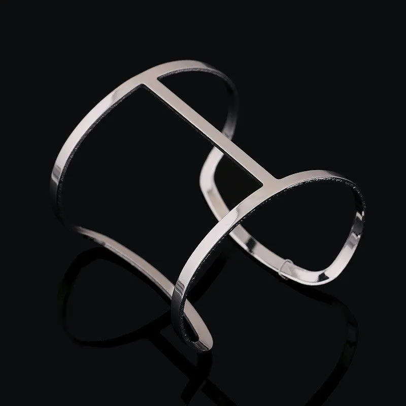 Charm fashion steampunk silver plated 18k gold cuff bracelets bangles for women pulseiras sexy bracelet femme accessories