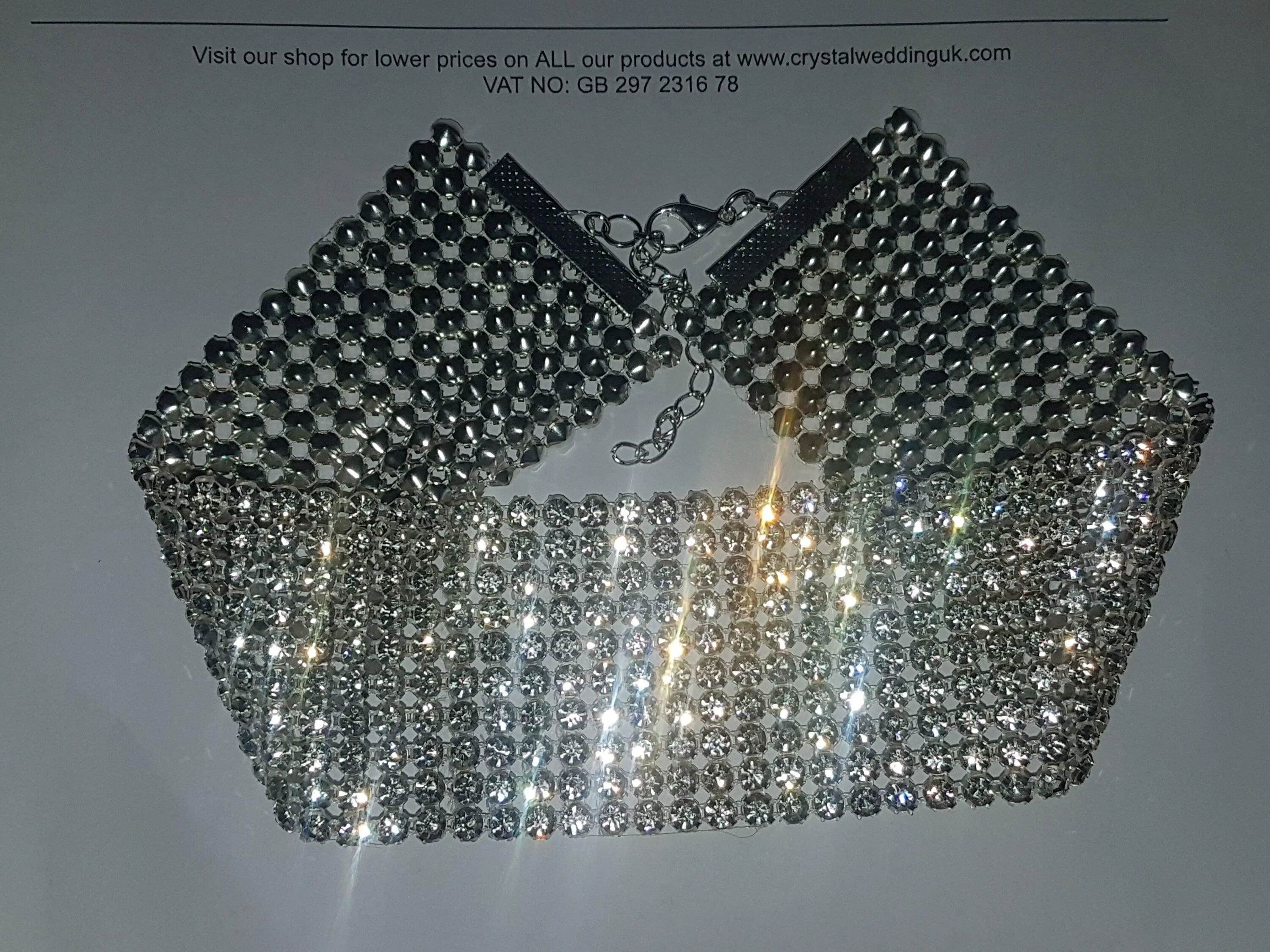 CHOKER NECKLACE Rhinestone Crystal by Crystal wedding uk