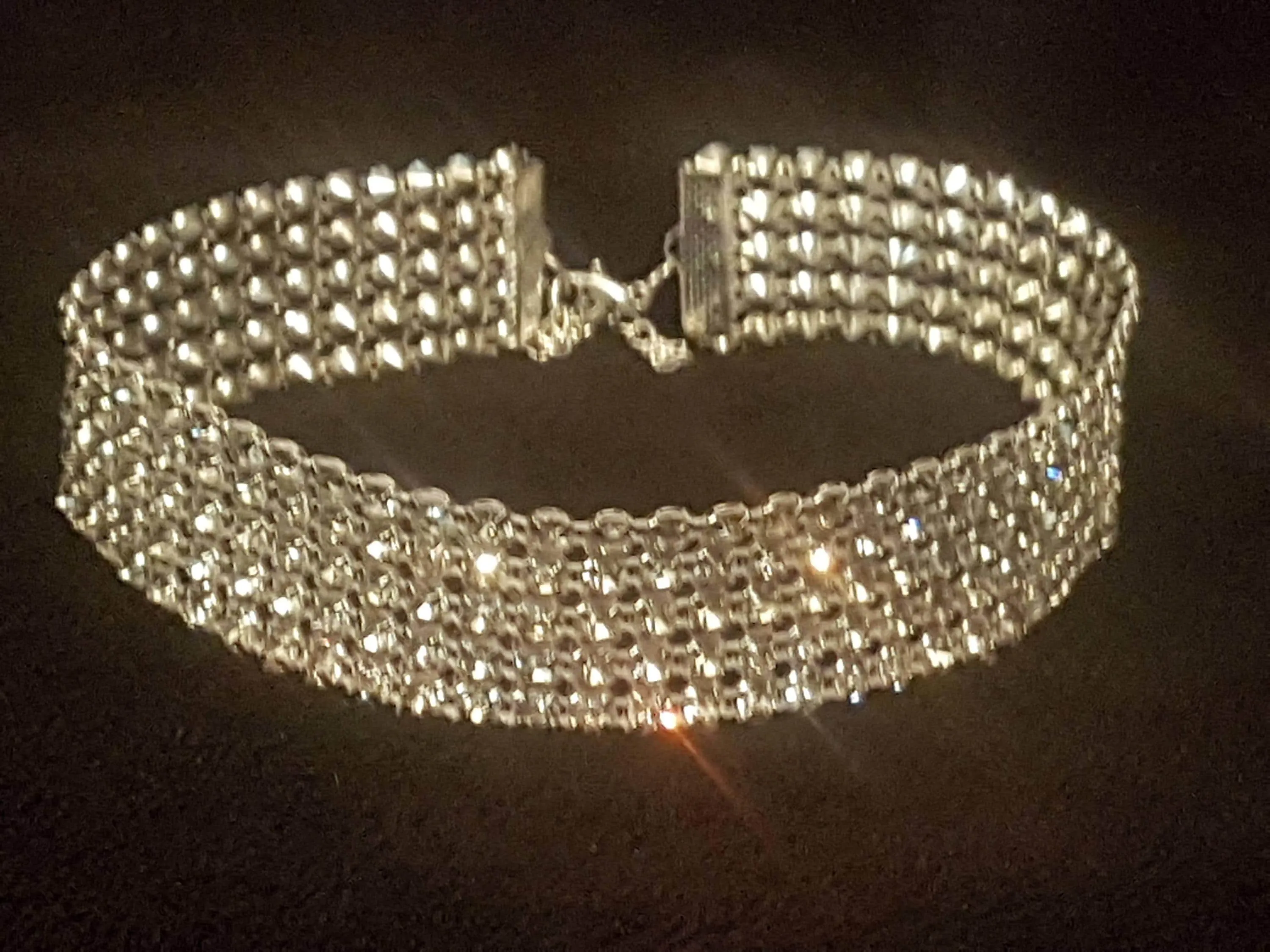 CHOKER NECKLACE Rhinestone Crystal by Crystal wedding uk