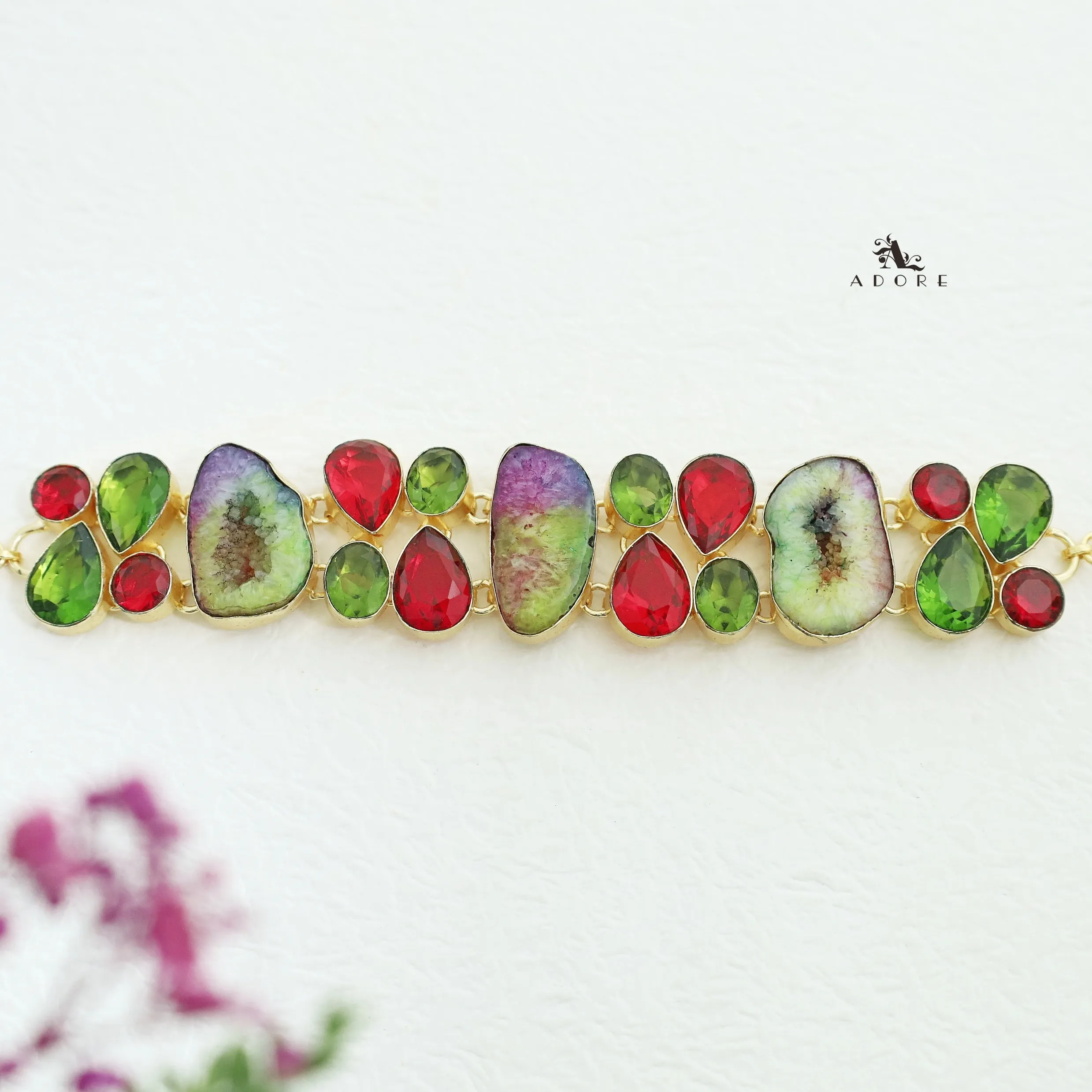 Cielo Glossy   Agate Stone Choker