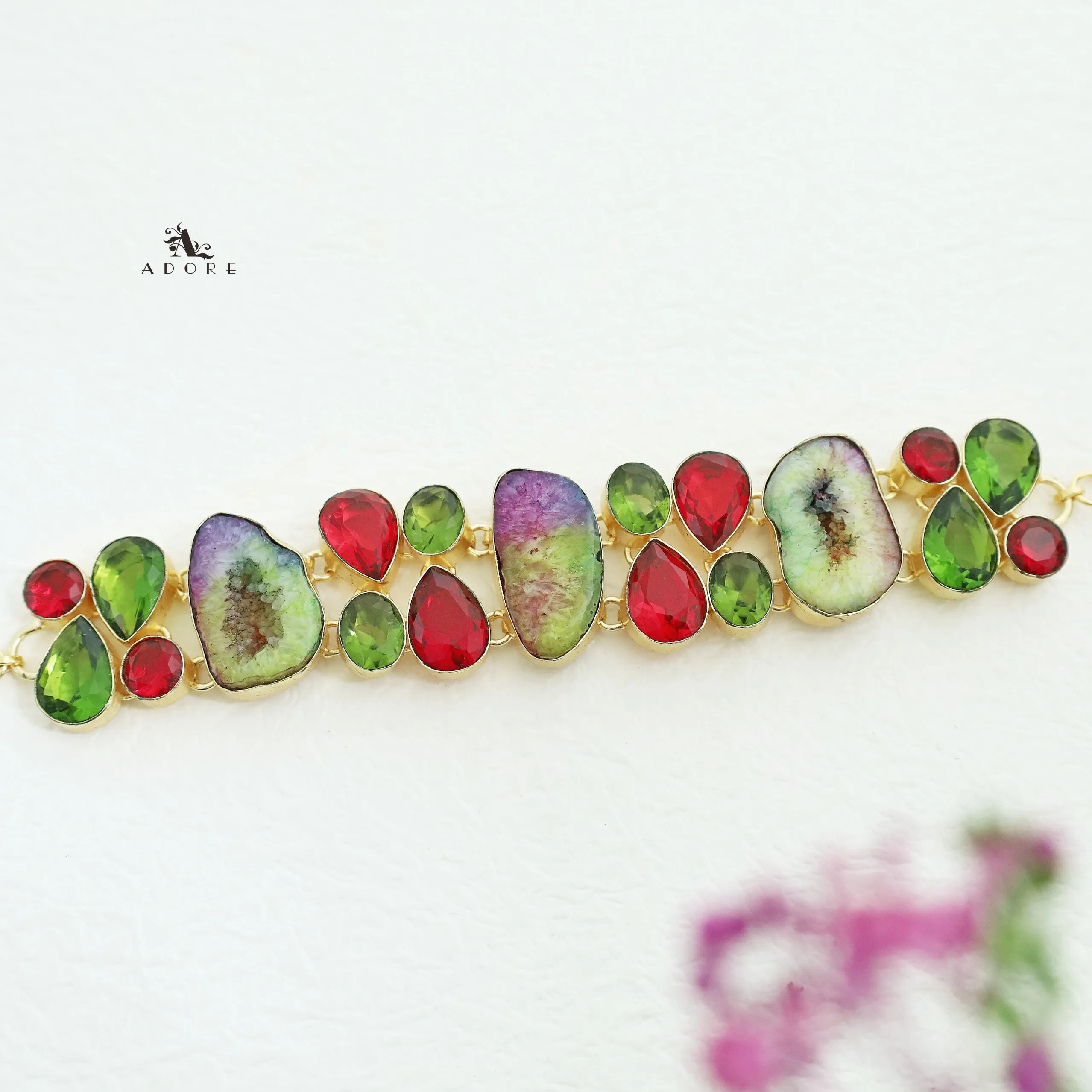 Cielo Glossy   Agate Stone Choker