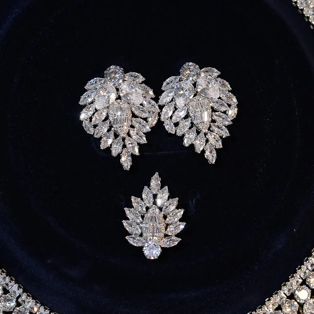 Classic 4-Piece- High Quality Cubic Zirconia Bridal Jewelry Set