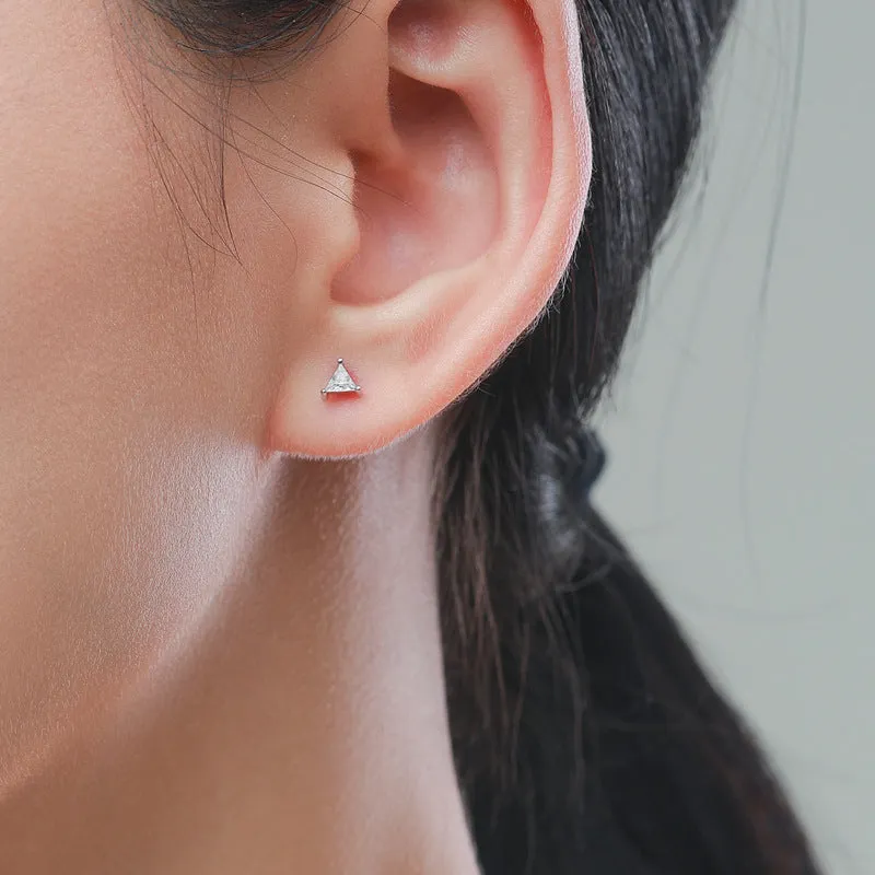 Classic Silver Zircon Earrings for Women