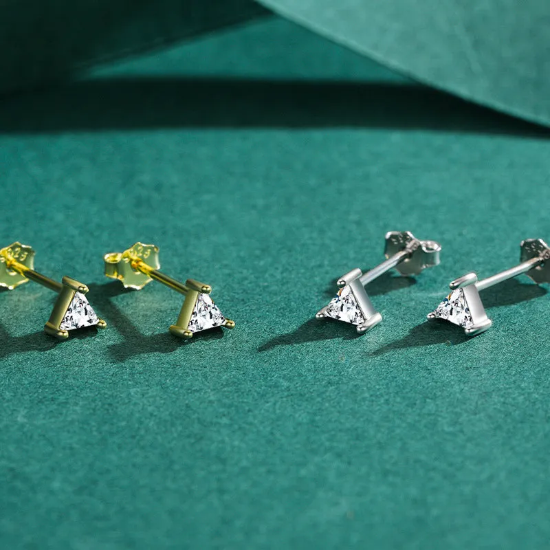 Classic Silver Zircon Earrings for Women