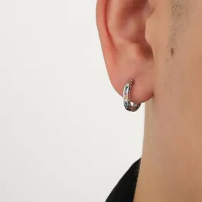 Colored Zircon Hoop Earrings