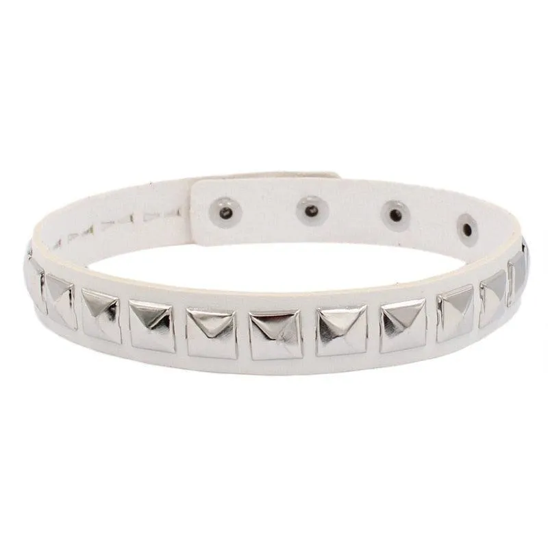 Colorful Studded Leather Chokers