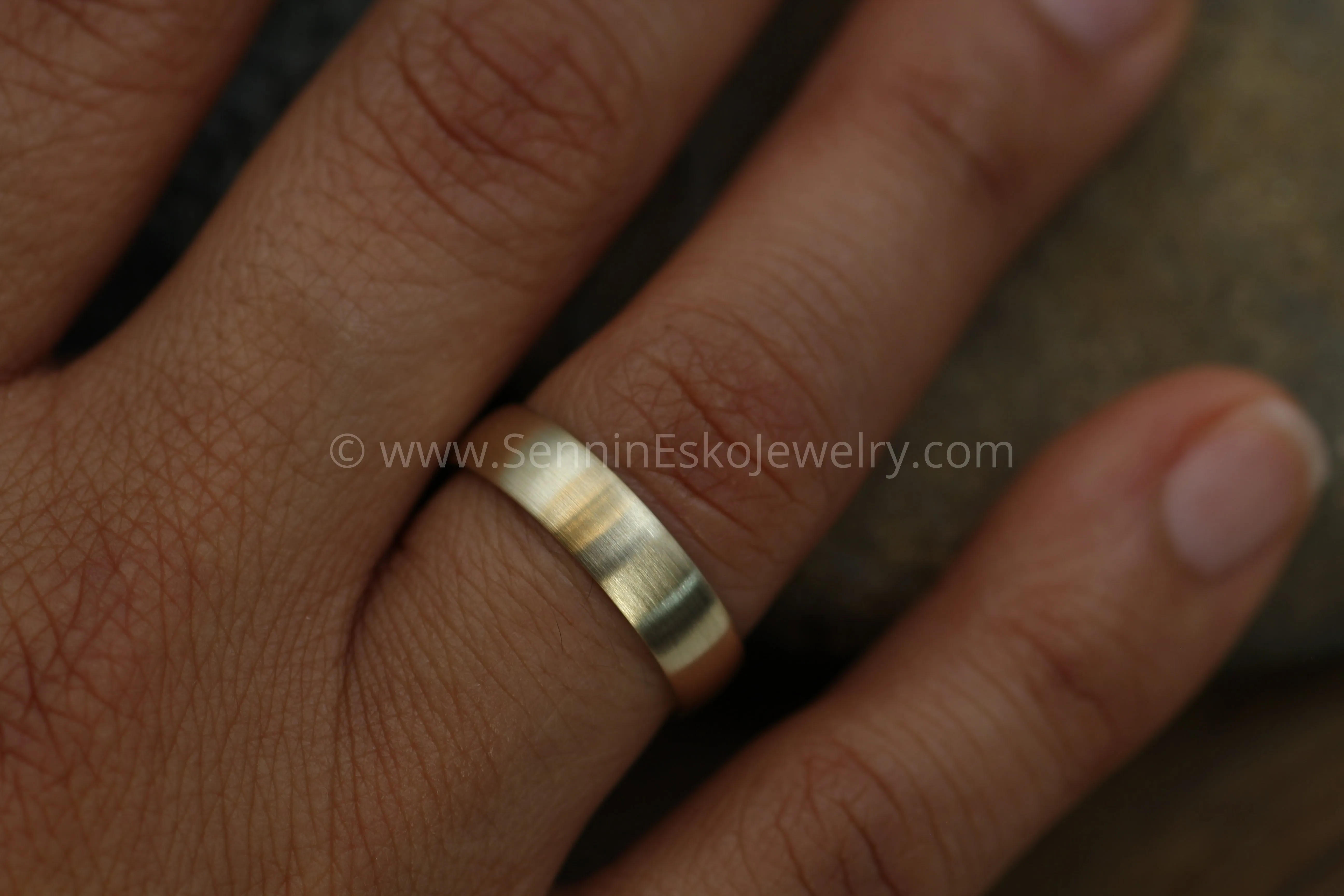 Comfort Fit 14kt Yellow Gold 5x1.4mm Band - Matte Finish