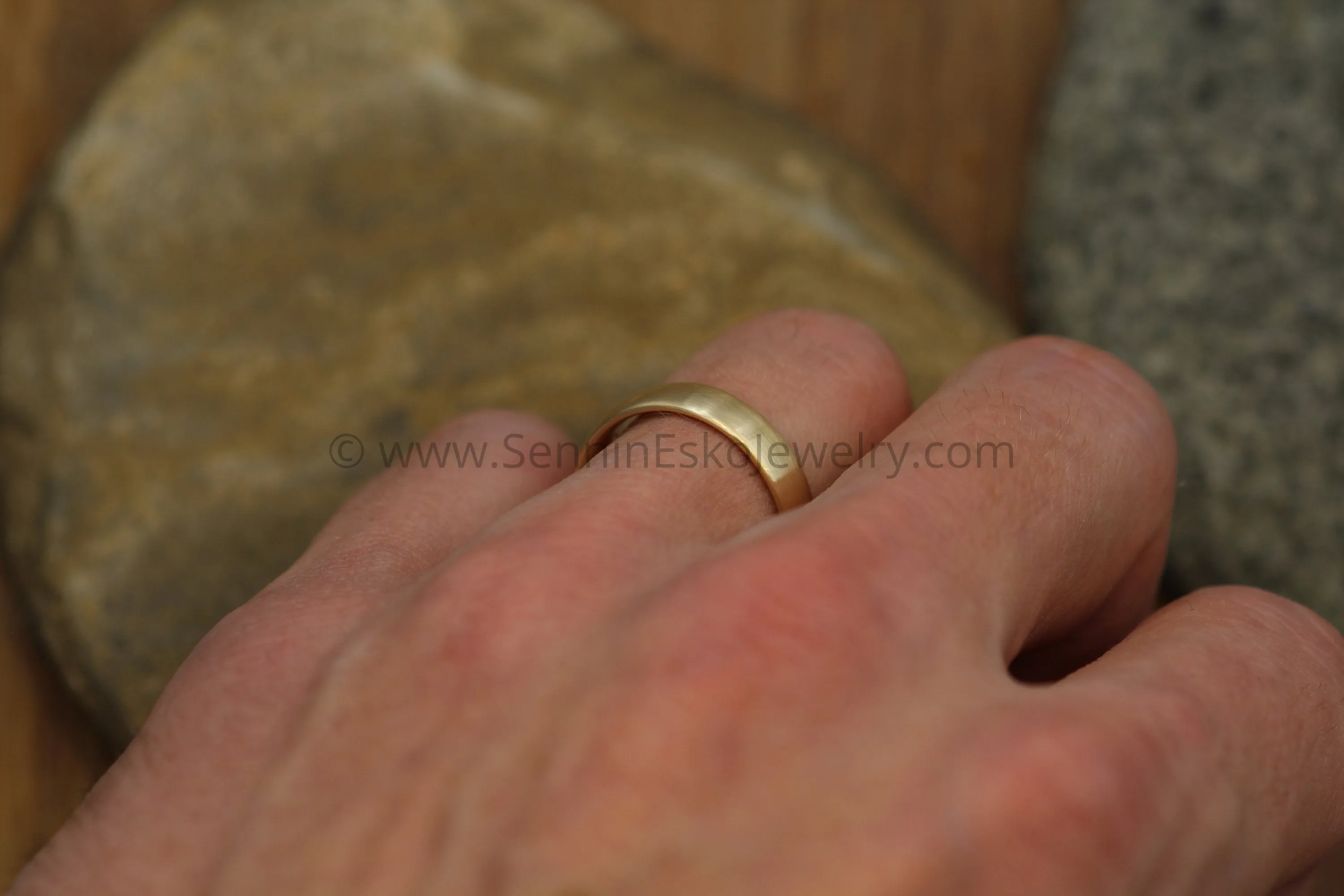 Comfort Fit 14kt Yellow Gold 5x1.4mm Band - Matte Finish