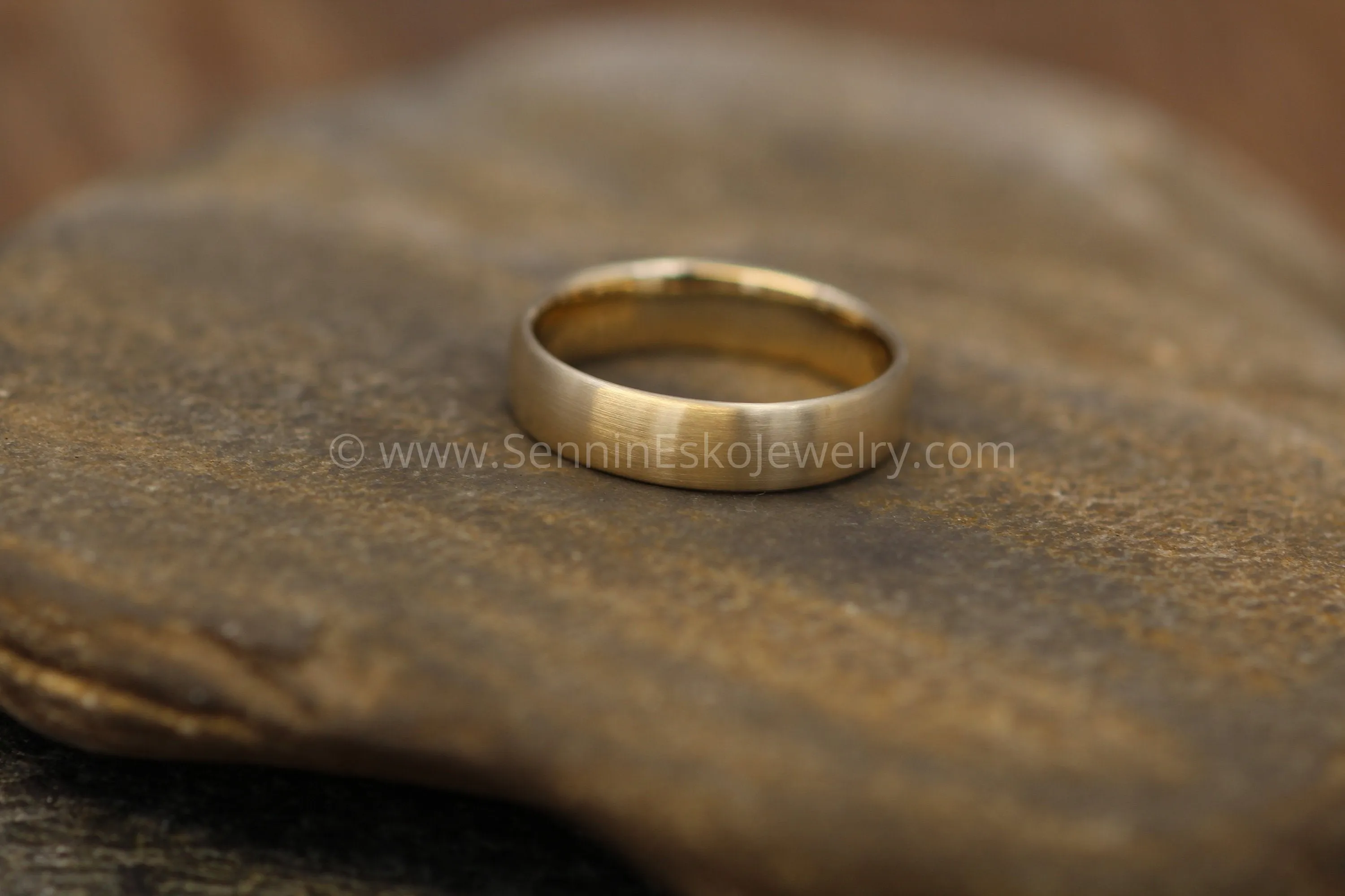 Comfort Fit 14kt Yellow Gold 5x1.4mm Band - Matte Finish