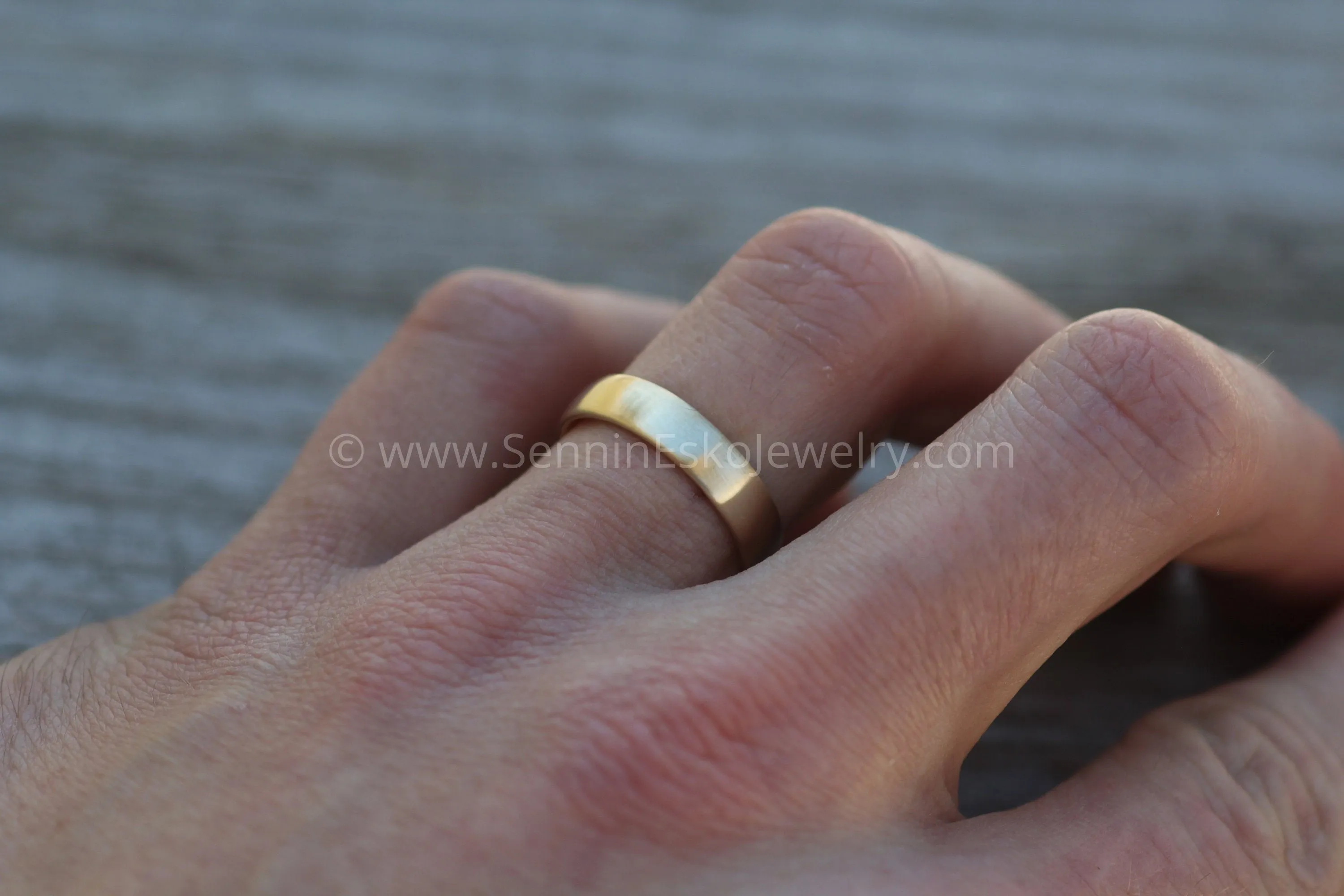 Comfort Fit 14kt Yellow Gold 5x1.4mm Band - Matte Finish