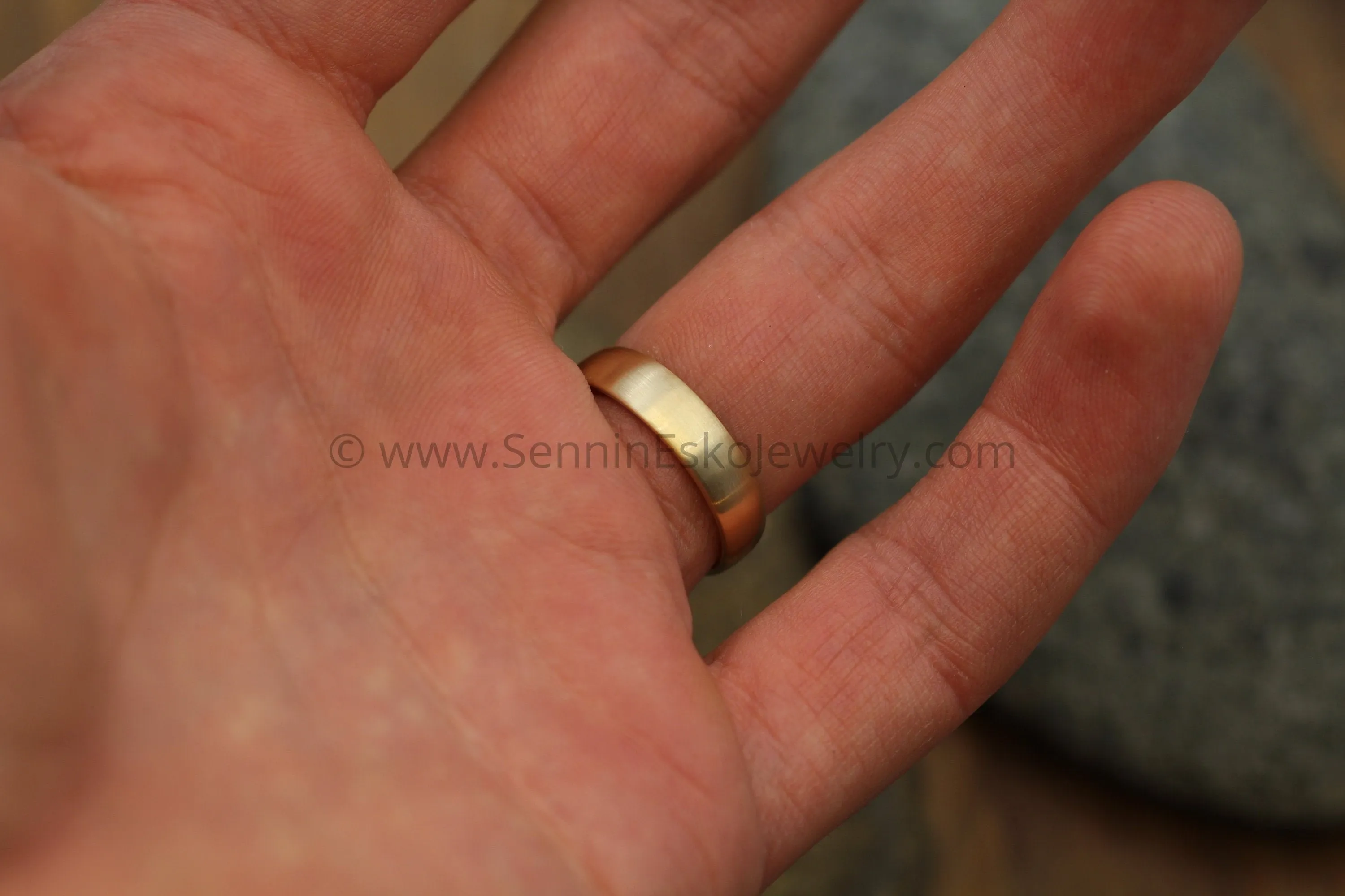 Comfort Fit 14kt Yellow Gold 5x1.4mm Band - Matte Finish