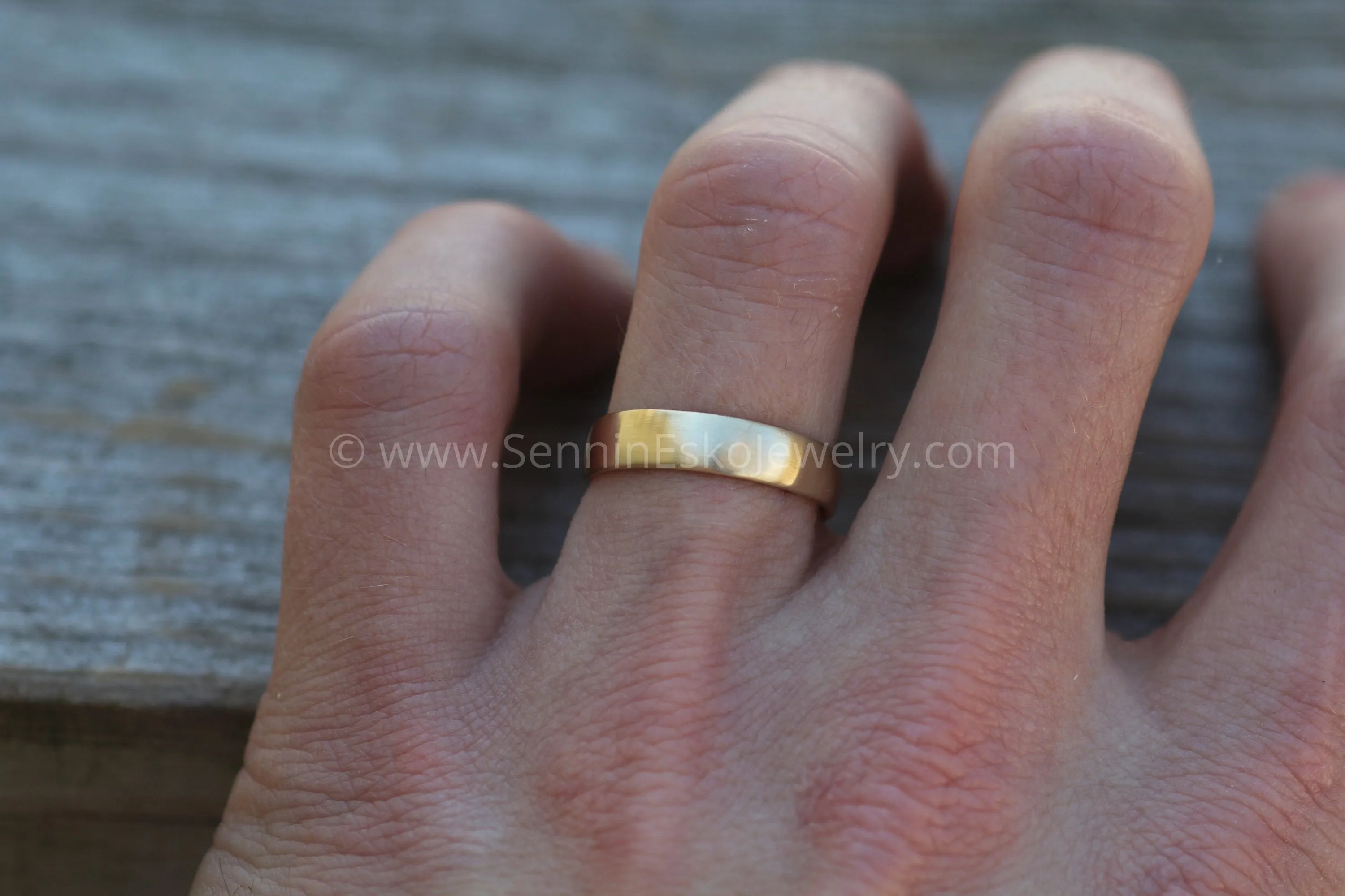 Comfort Fit 14kt Yellow Gold 5x1.4mm Band - Matte Finish